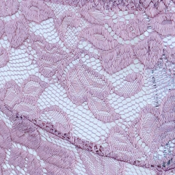 FOREVER 21 Women’s Lingerie Mauve Teddy Brazilian Cut Lace Sheer NWT Size M - Picture 6 of 10